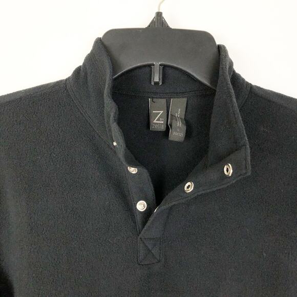 Z By Zella Kids Sweatshirt + Sweatpant Set 10/12 Black Long Sleeve Snap Fleece - Picture 7 of 16